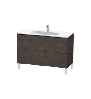 Duravit LC662807272 L-Cube 48" Floor Standing Single Bathroom Vanity with Two Drawers in Dark Brushed Oak