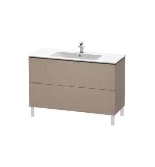 Duravit LC662807575 L-Cube 48" Floor Standing Single Bathroom Vanity with Two Drawers in Linen