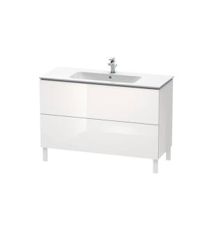 Duravit LC662808585 L-Cube 48" Floor Standing Single Bathroom Vanity with Two Drawers in White High Gloss