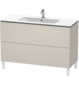 Duravit LC662809191 L-Cube 48" Floor Standing Single Bathroom Vanity with Two Drawers in Taupe