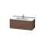 Duravit LC616602121 L-Cube 40 1/8" Wall Mount Single Bathroom Vanity with One Drawer in Walnut Dark