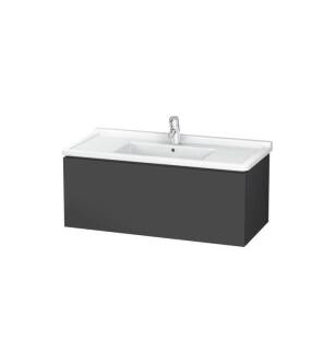 Duravit LC616604949 L-Cube 40 1/8" Wall Mount Single Bathroom Vanity with One Drawer in Graphite Matte