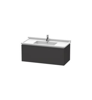 Duravit LC616608080 L-Cube 40 1/8" Wall Mount Single Bathroom Vanity with One Drawer in Graphite Super Matte