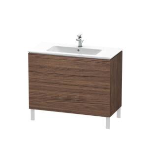 Duravit LC662702121 L-Cube 40 1/8" Floor Standing Single Bathroom Vanity with Two Drawers in Walnut Dark