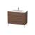 Duravit LC662702121 L-Cube 40 1/8" Floor Standing Single Bathroom Vanity with Two Drawers in Walnut Dark