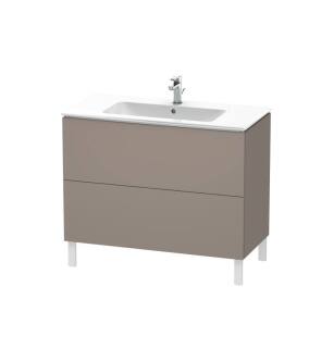 Duravit LC662704343 L-Cube 40 1/8" Floor Standing Single Bathroom Vanity with Two Drawers in Basalt Matte