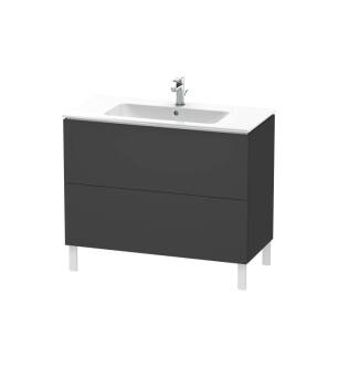 Duravit LC662704949 L-Cube 40 1/8" Floor Standing Single Bathroom Vanity with Two Drawers in Graphite Matte