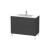 Duravit LC662704949 L-Cube 40 1/8" Floor Standing Single Bathroom Vanity with Two Drawers in Graphite Matte