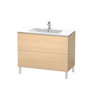 Duravit LC662707171 L-Cube 40 1/8" Floor Standing Single Bathroom Vanity with Two Drawers in Mediterranean Oak