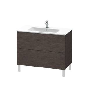 Duravit LC662707272 L-Cube 40 1/8" Floor Standing Single Bathroom Vanity with Two Drawers in Dark Brushed Oak
