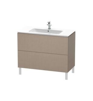 Duravit LC662707575 L-Cube 40 1/8" Floor Standing Single Bathroom Vanity with Two Drawers in Linen