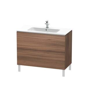 Duravit LC662707979 L-Cube 40 1/8" Floor Standing Single Bathroom Vanity with Two Drawers in Natural Walnut