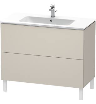 Duravit LC662709191 L-Cube 40 1/8" Floor Standing Single Bathroom Vanity with Two Drawers in Taupe
