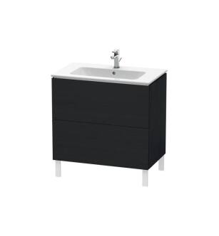 Duravit LC662601616 L-Cube 32 1/4" Floor Standing Single Bathroom Vanity with Two Drawers in Black Oak