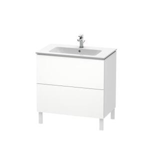 Duravit LC662601818 L-Cube 32 1/4" Floor Standing Single Bathroom Vanity with Two Drawers in White Matte