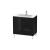 Duravit LC662604040 L-Cube 32 1/4" Floor Standing Single Bathroom Vanity with Two Drawers in Black High Gloss