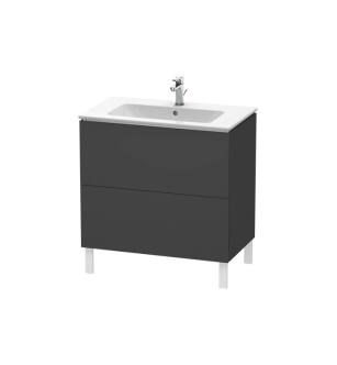 Duravit LC662604949 L-Cube 32 1/4" Floor Standing Single Bathroom Vanity with Two Drawers in Graphite Matte