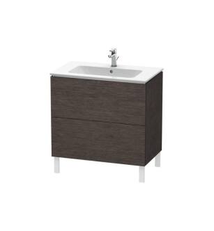 Duravit LC662607272 L-Cube 32 1/4" Floor Standing Single Bathroom Vanity with Two Drawers in Dark Brushed Oak