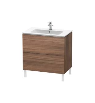 Duravit LC662607979 L-Cube 32 1/4" Floor Standing Single Bathroom Vanity with Two Drawers in Natural Walnut