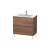 Duravit LC662607979 L-Cube 32 1/4" Floor Standing Single Bathroom Vanity with Two Drawers in Natural Walnut