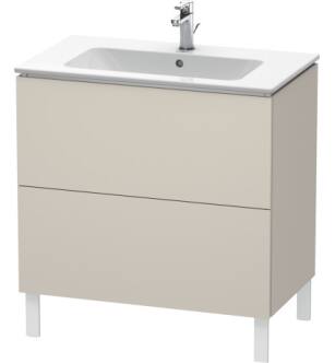 Duravit LC662609191 L-Cube 32 1/4" Floor Standing Single Bathroom Vanity with Two Drawers in Taupe