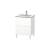 Duravit LC662501818 L-Cube 24 3/8" Floor Standing Single Bathroom Vanity with Two Drawers in White Matte