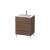 Duravit LC662502121 L-Cube 24 3/8" Floor Standing Single Bathroom Vanity with Two Drawers in Walnut Dark