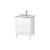 Duravit LC662502222 L-Cube 24 3/8" Floor Standing Single Bathroom Vanity with Two Drawers in White High Gloss