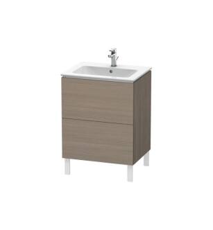 Duravit LC662503535 L-Cube 24 3/8" Floor Standing Single Bathroom Vanity with Two Drawers in Oak Terra