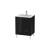 Duravit LC662504040 L-Cube 24 3/8" Floor Standing Single Bathroom Vanity with Two Drawers in Black High Gloss