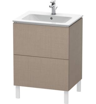 Duravit LC662507575 L-Cube 24 3/8" Floor Standing Single Bathroom Vanity with Two Drawers in Linen