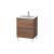 Duravit LC662507979 L-Cube 24 3/8" Floor Standing Single Bathroom Vanity with Two Drawers in Natural Walnut