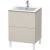 Duravit LC662509191 L-Cube 24 3/8" Floor Standing Single Bathroom Vanity with Two Drawers in Taupe