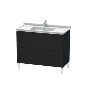 Duravit LC661001616 L-Cube 40 1/8" Floor Standing Single Bathroom Vanity with Two Drawers in Black Oak