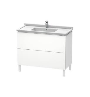 Duravit LC661001818 L-Cube 40 1/8" Floor Standing Single Bathroom Vanity with Two Drawers in White Matte