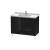 Duravit LC661004040 L-Cube 40 1/8" Floor Standing Single Bathroom Vanity with Two Drawers in Black High Gloss