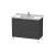 Duravit LC661004949 L-Cube 40 1/8" Floor Standing Single Bathroom Vanity with Two Drawers in Graphite Matte