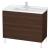 Duravit LC661006969 L-Cube 40 1/8" Floor Standing Single Bathroom Vanity with Two Drawers in Walnut Brushed