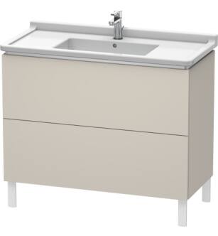 Duravit LC661009191 L-Cube 40 1/8" Floor Standing Single Bathroom Vanity with Two Drawers in Taupe