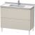 Duravit LC661009191 L-Cube 40 1/8" Floor Standing Single Bathroom Vanity with Two Drawers in Taupe