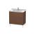 Duravit LC660901313 L-Cube 32 1/4" Floor Standing Single Bathroom Vanity with Two Drawers in American Walnut