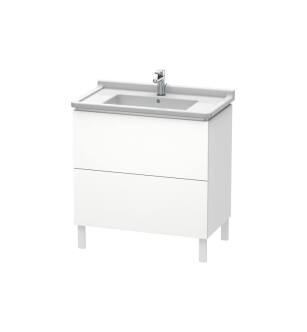 Duravit LC660901818 L-Cube 32 1/4" Floor Standing Single Bathroom Vanity with Two Drawers in White Matte