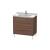 Duravit LC660902121 L-Cube 32 1/4" Floor Standing Single Bathroom Vanity with Two Drawers in Walnut Dark