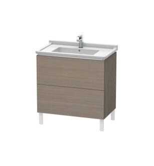 Duravit LC660903535 L-Cube 32 1/4" Floor Standing Single Bathroom Vanity with Two Drawers in Oak Terra