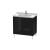 Duravit LC660904040 L-Cube 32 1/4" Floor Standing Single Bathroom Vanity with Two Drawers in Black High Gloss