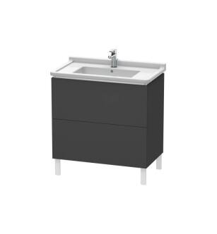 Duravit LC660904949 L-Cube 32 1/4" Floor Standing Single Bathroom Vanity with Two Drawers in Graphite Matte