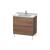 Duravit LC660907979 L-Cube 32 1/4" Floor Standing Single Bathroom Vanity with Two Drawers in Natural Walnut