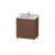 Duravit LC660801313 L-Cube 26 3/8" Floor Standing Single Bathroom Vanity with Two Drawers in American Walnut