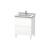 Duravit LC660801818 L-Cube 26 3/8" Floor Standing Single Bathroom Vanity with Two Drawers in White Matte