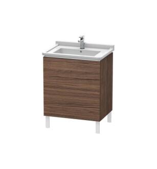Duravit LC660802121 L-Cube 26 3/8" Floor Standing Single Bathroom Vanity with Two Drawers in Walnut Dark